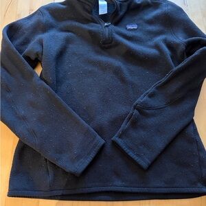 Patagonia Women’s Black Quarter-Zip Fleece Sweater